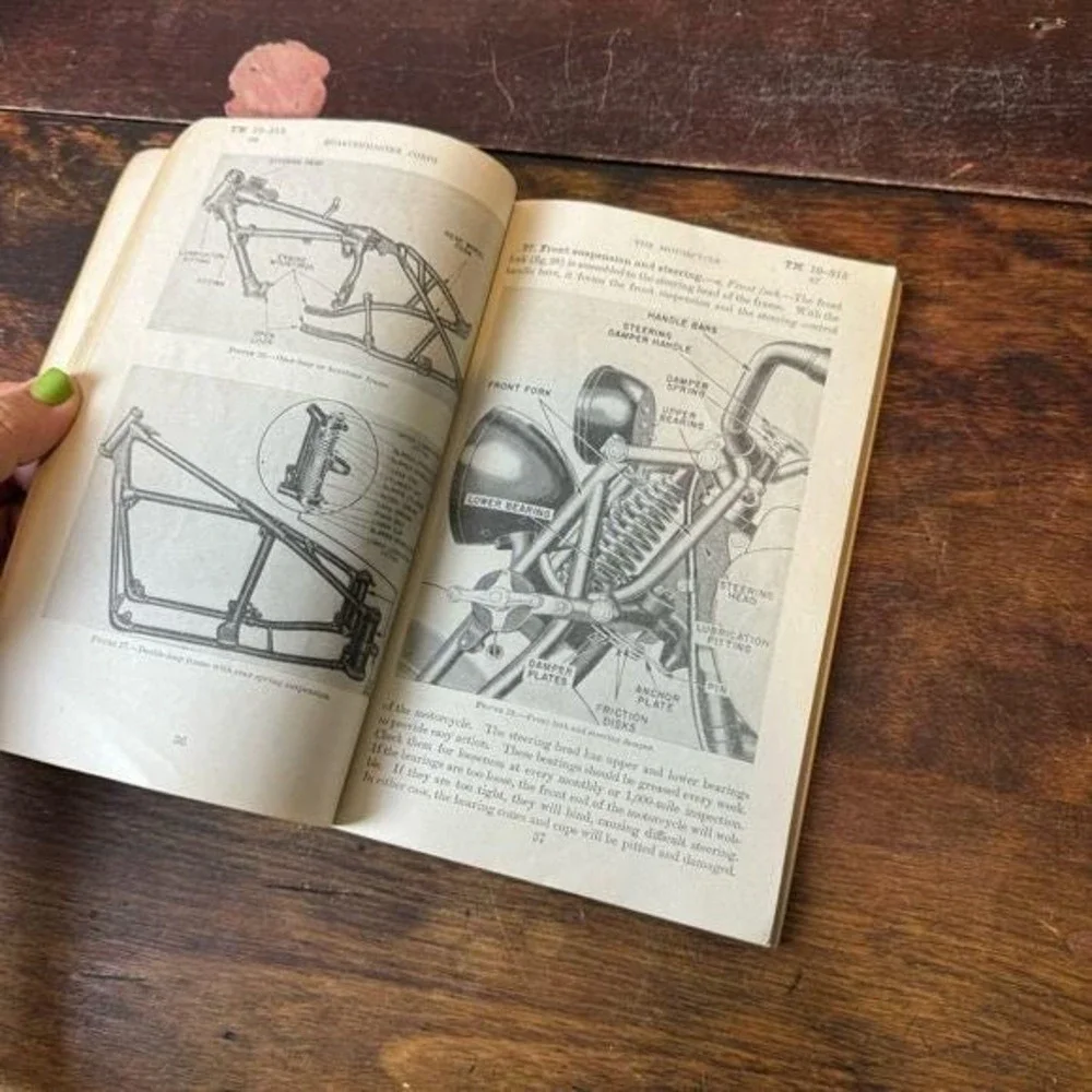 1942‎ TM 10-515 Motorcyle US Military Manual Harley Davidson Indian motorcycle